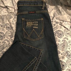 Wrangler Q-baby jeans size 7x32 with American Flag pocket